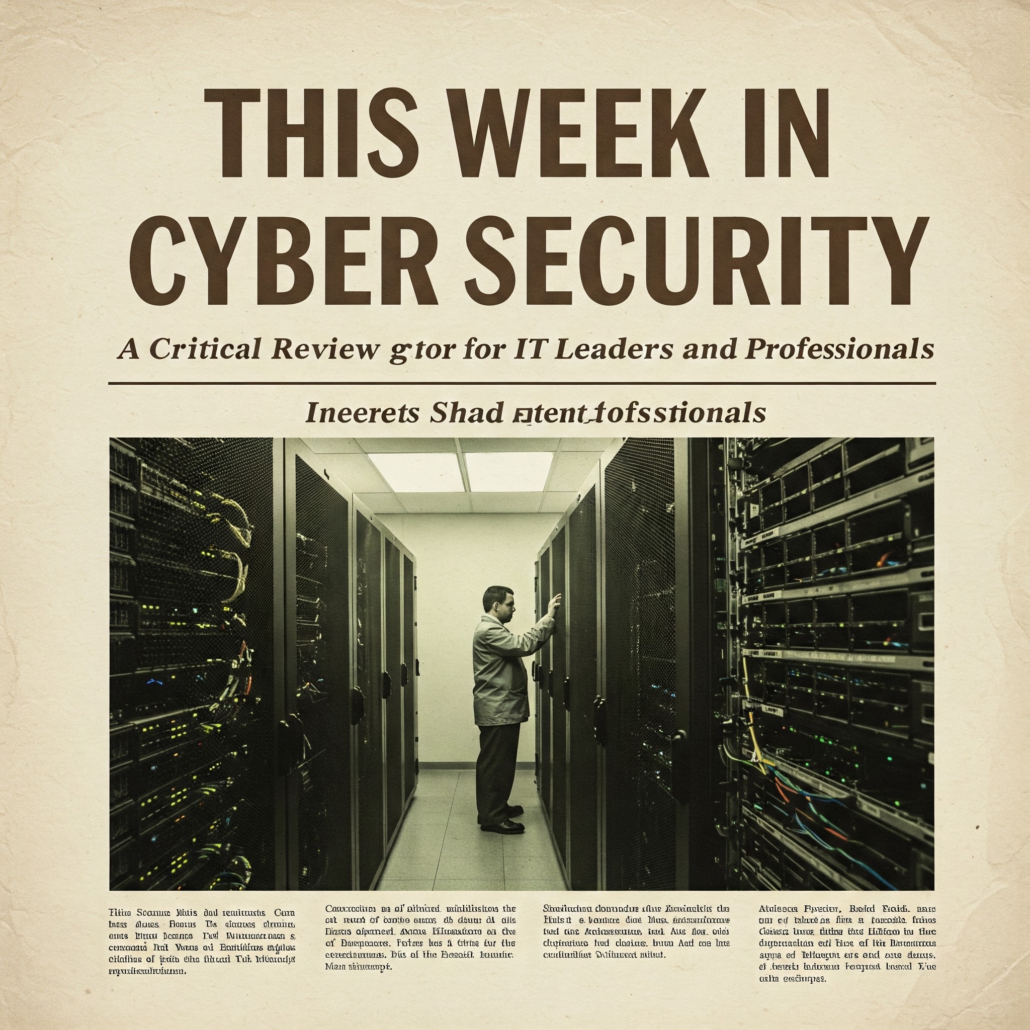 This Week in Cybersecurity: A Critical Review for IT Leaders and Security Professionals